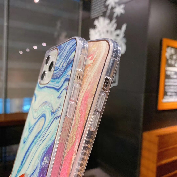 For iPhone 11 Pro Max IMD Stars River Marble Pattern Shockproof TPU Protective Case
