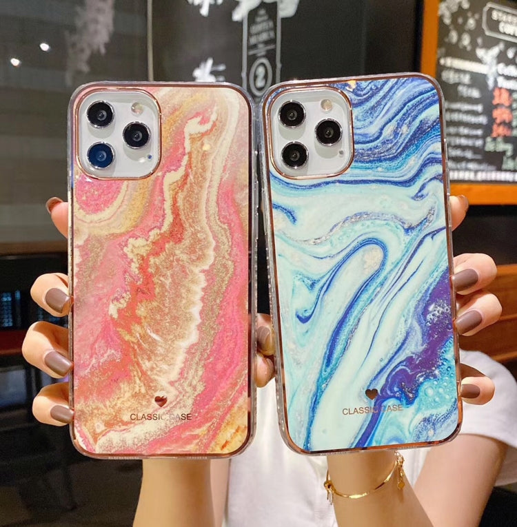 For iPhone 11 Pro Max IMD Stars River Marble Pattern Shockproof TPU Protective Case