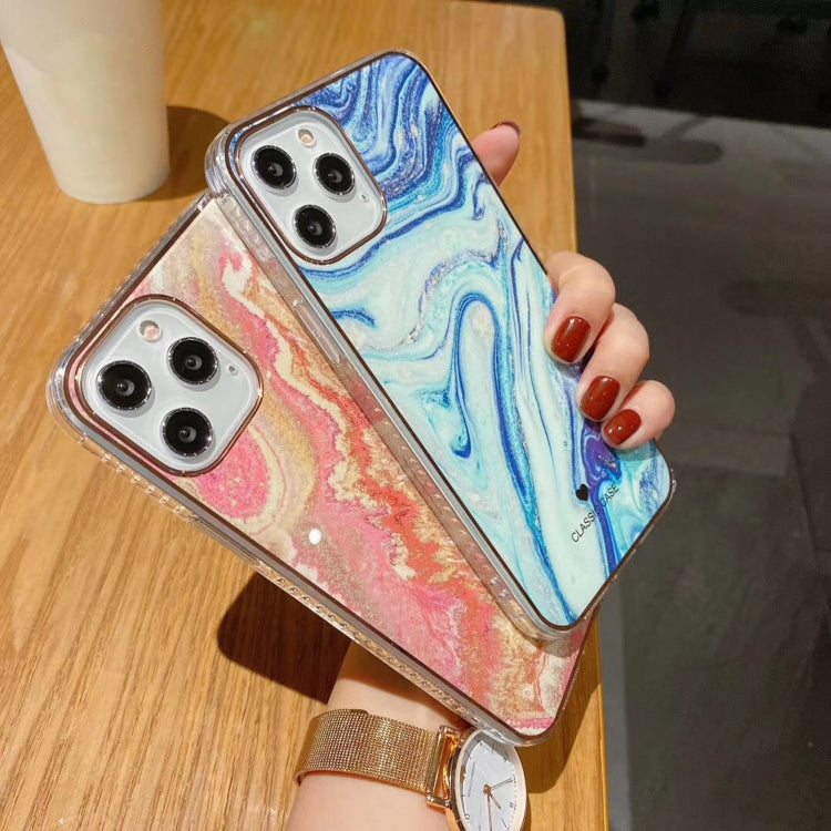 For iPhone 11 Pro Max IMD Stars River Marble Pattern Shockproof TPU Protective Case