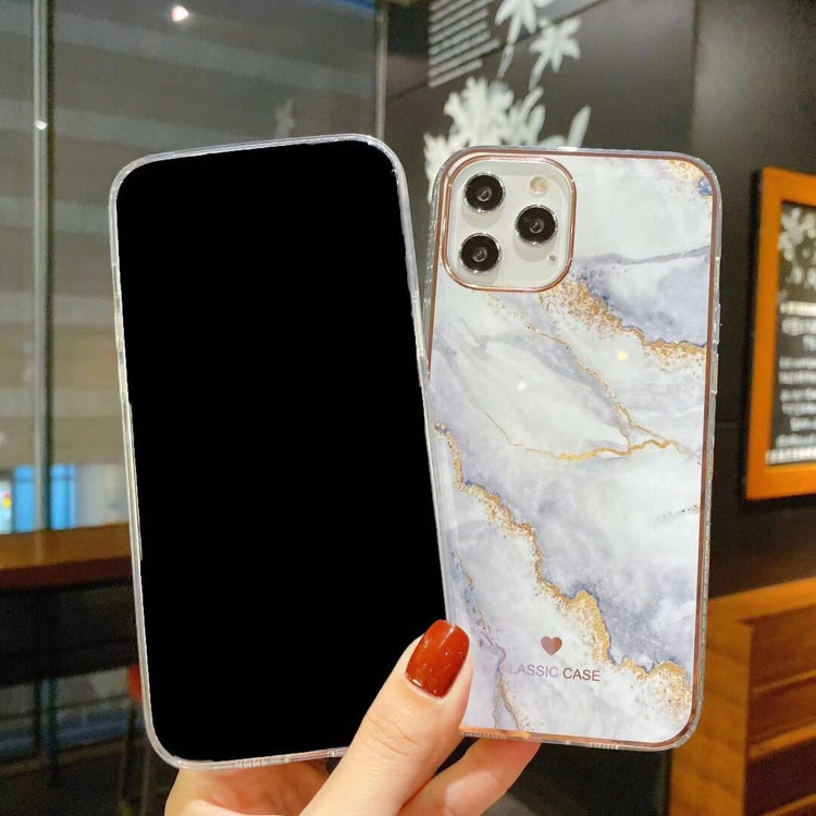 For iPhone 12 / 12 Pro IMD Stars River Marble Pattern Shockproof TPU Protective Case