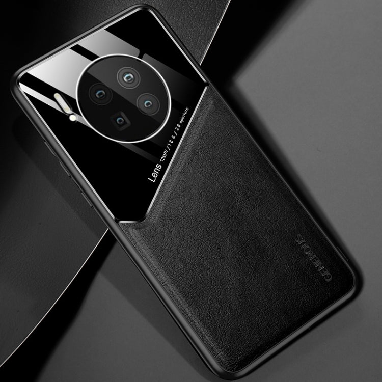 For Huawei Mate 40 All-inclusive Leather + Organic Glass Protective Case with Metal Iron Sheet