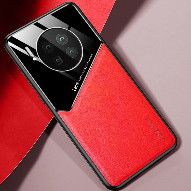 For Huawei Mate 40 All-inclusive Leather + Organic Glass Protective Case with Metal Iron Sheet