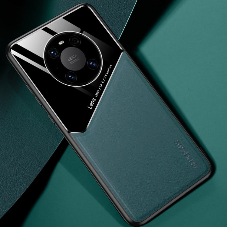 For Huawei Mate 40 Pro All-inclusive Leather + Organic Glass Protective Case with Metal Iron Sheet