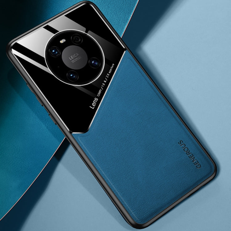 For Huawei Mate 40 Pro All-inclusive Leather + Organic Glass Protective Case with Metal Iron Sheet