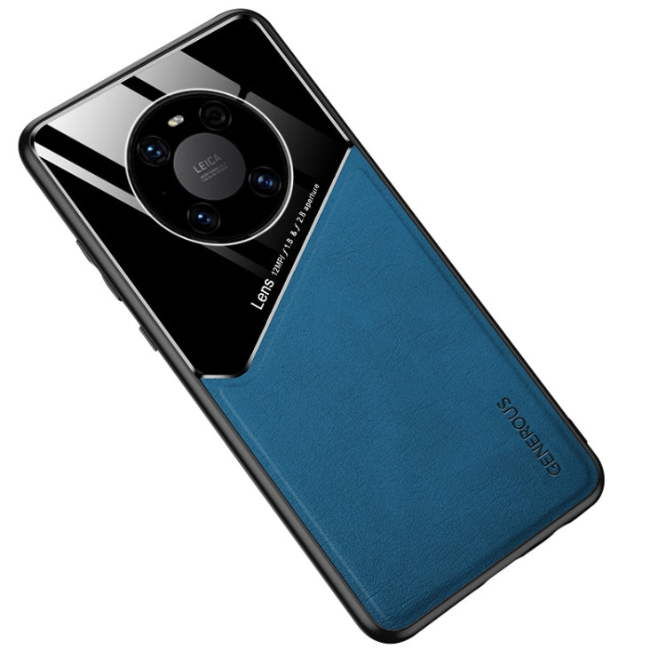 For Huawei Mate 40 Pro All-inclusive Leather + Organic Glass Protective Case with Metal Iron Sheet