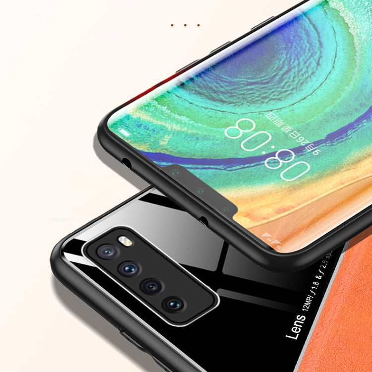 For Huawei Nova 7 All-inclusive Leather + Organic Glass Protective Case with Metal Iron Sheet