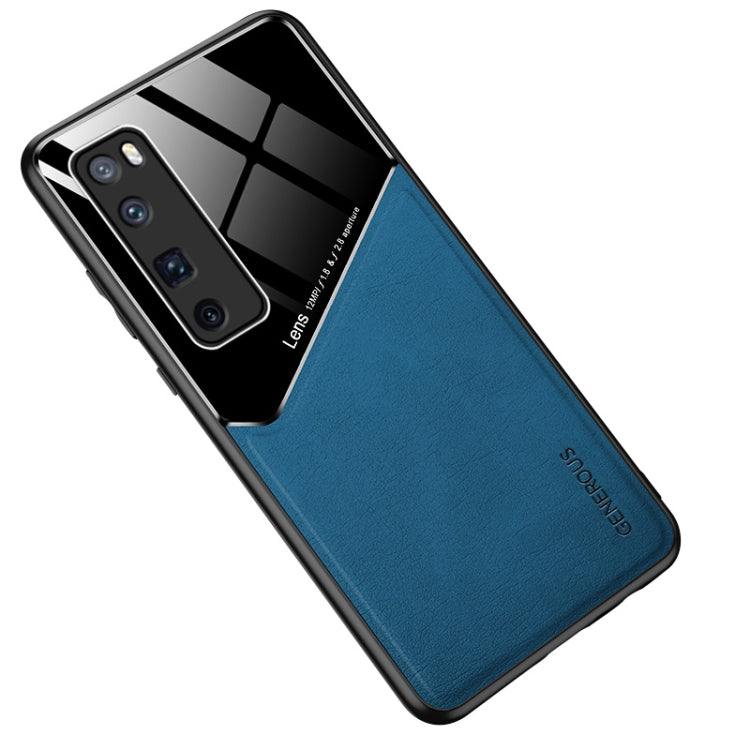 For Huawei Nova 7 Pro All-inclusive Leather + Organic Glass Protective Case with Metal Iron Sheet