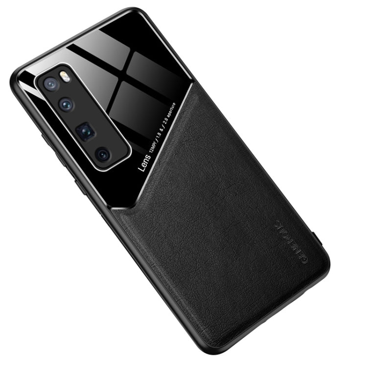 For Huawei Nova 7 Pro All-inclusive Leather + Organic Glass Protective Case with Metal Iron Sheet