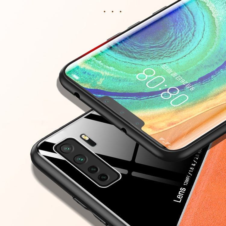 For Huawei Nova 7 SE All-inclusive Leather + Organic Glass Protective Case with Metal Iron Sheet
