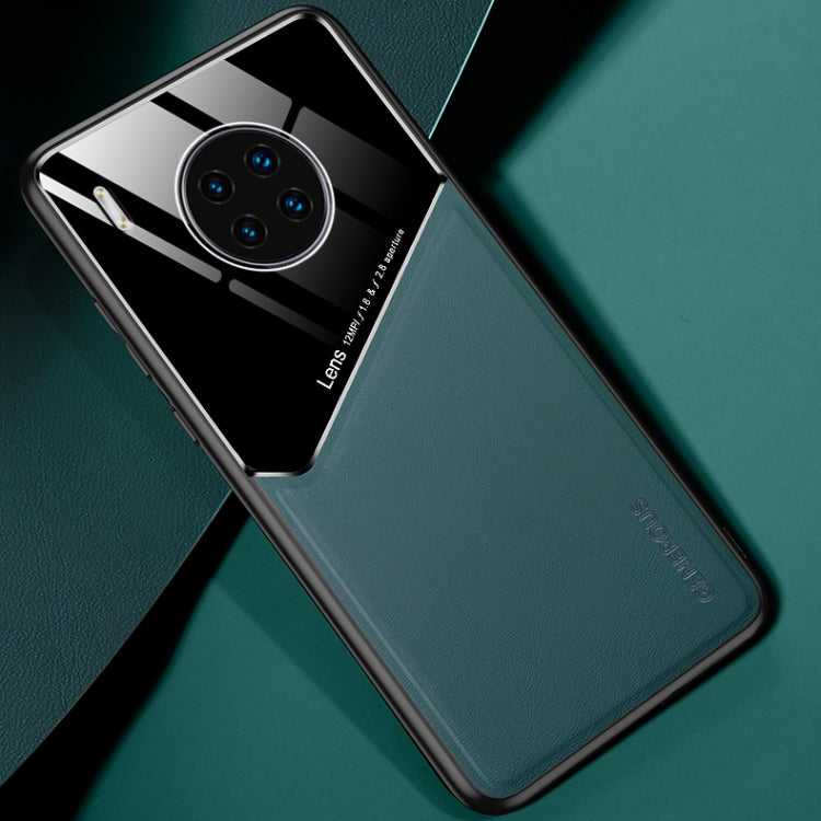 For Huawei Y9a All-inclusive Leather + Organic Glass Protective Case with Metal Iron Sheet