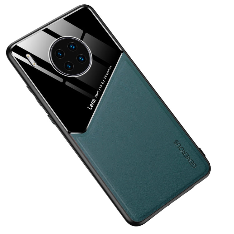 For Huawei Y9a All-inclusive Leather + Organic Glass Protective Case with Metal Iron Sheet