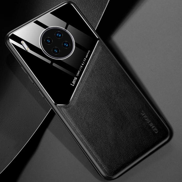 For Huawei Y9a All-inclusive Leather + Organic Glass Protective Case with Metal Iron Sheet