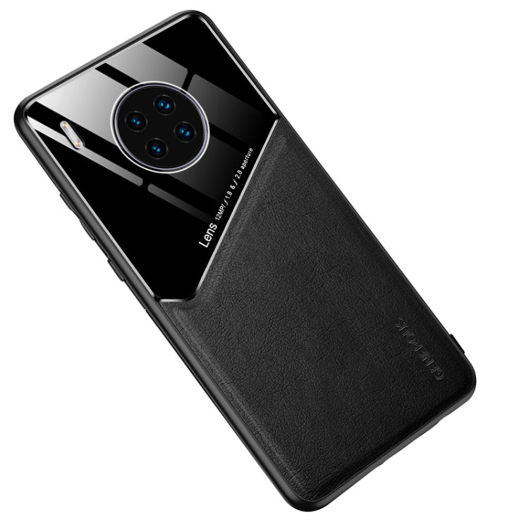 For Huawei Y9a All-inclusive Leather + Organic Glass Protective Case with Metal Iron Sheet