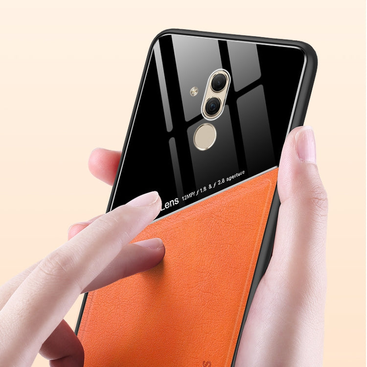 For Huawei Maimang 7 / Mate 20 Lite All-inclusive Leather + Organic Glass Protective Case with Metal Iron Sheet