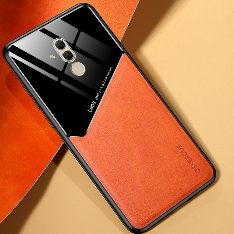For Huawei Maimang 7 / Mate 20 Lite All-inclusive Leather + Organic Glass Protective Case with Metal Iron Sheet
