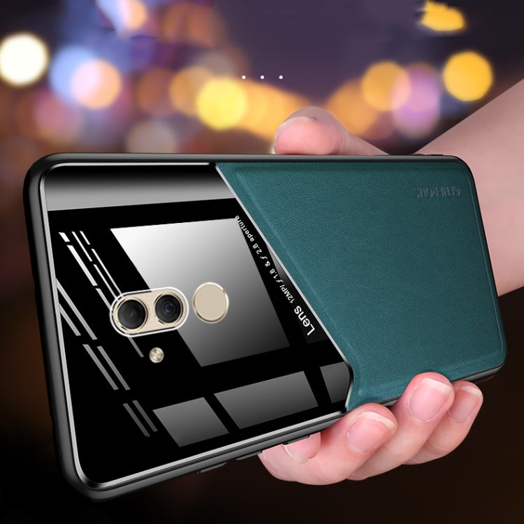 For Huawei Maimang 7 / Mate 20 Lite All-inclusive Leather + Organic Glass Protective Case with Metal Iron Sheet