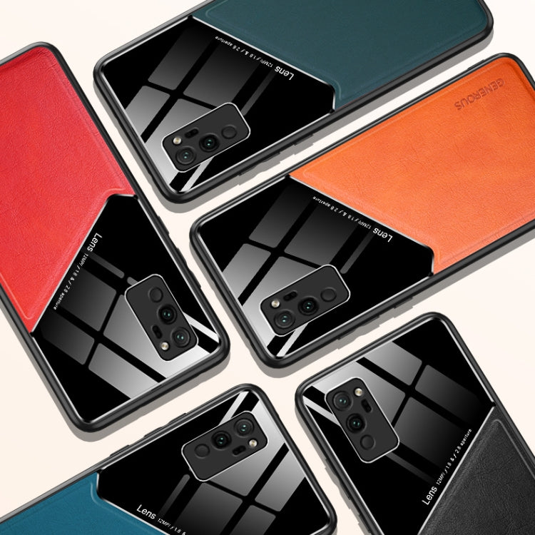 For Huawei Honor Play4 Pro / V30 Pro All-inclusive Leather + Organic Glass Protective Case with Metal Iron Sheet