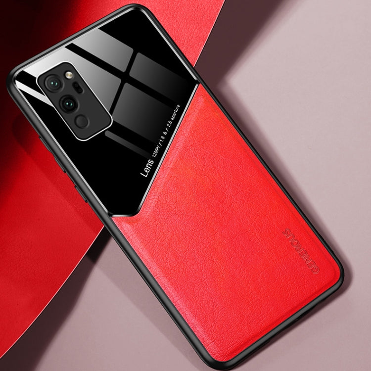 For Huawei Honor Play4 Pro / V30 Pro All-inclusive Leather + Organic Glass Protective Case with Metal Iron Sheet