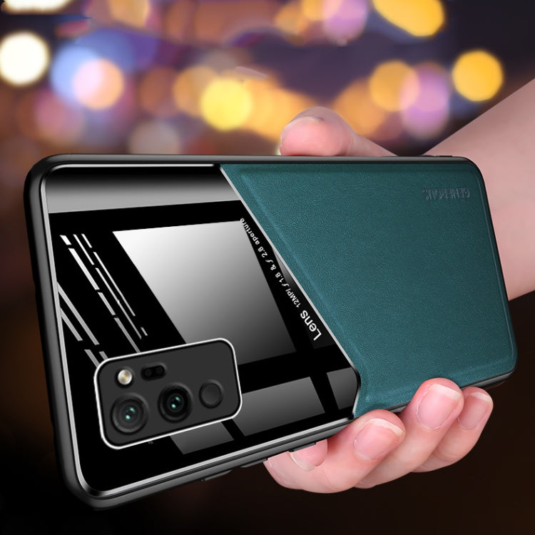 For Huawei Honor Play4 Pro / V30 Pro All-inclusive Leather + Organic Glass Protective Case with Metal Iron Sheet