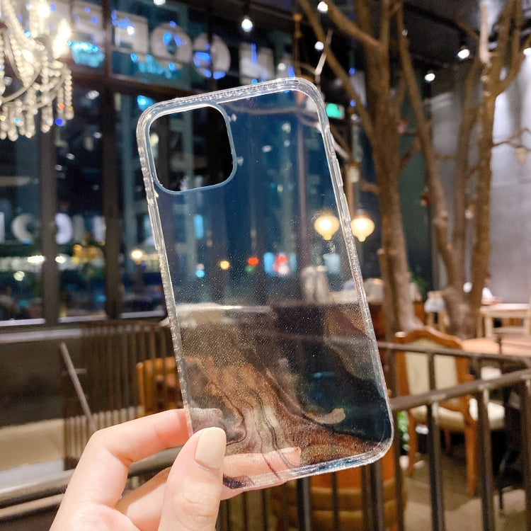 For iPhone 11 Pro Max IMD Straight Edge Dreamy Watercolor Pattern Shockproof TPU Protective Case