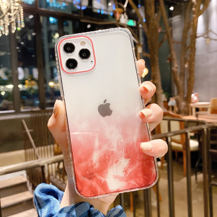 For iPhone 12 / 12 Pro IMD Straight Edge Dreamy Watercolor Pattern Shockproof TPU Protective Case