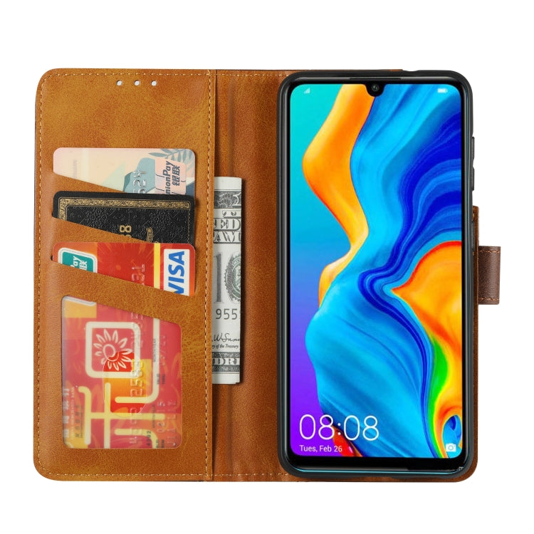 For Huawei P30 Lite Calf Texture Double Fold Clasp Horizontal Flip Leather Case with Photo Frame & Holder & Card Slots & Wallet