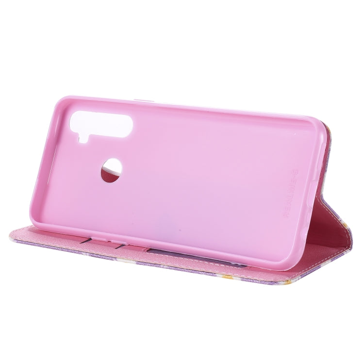 For OPPO Realme 5 & C3 Glittering Daisy Magnetic Horizontal Flip Leather Case with Holder & Card Slots & Photo Frame