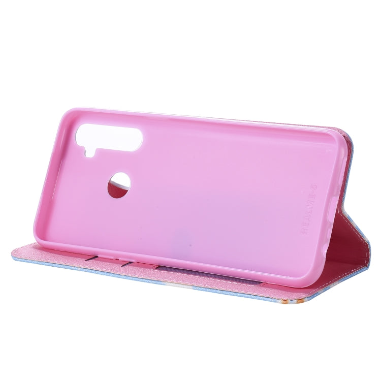 For OPPO Realme 5 & C3 Glittering Daisy Magnetic Horizontal Flip Leather Case with Holder & Card Slots & Photo Frame