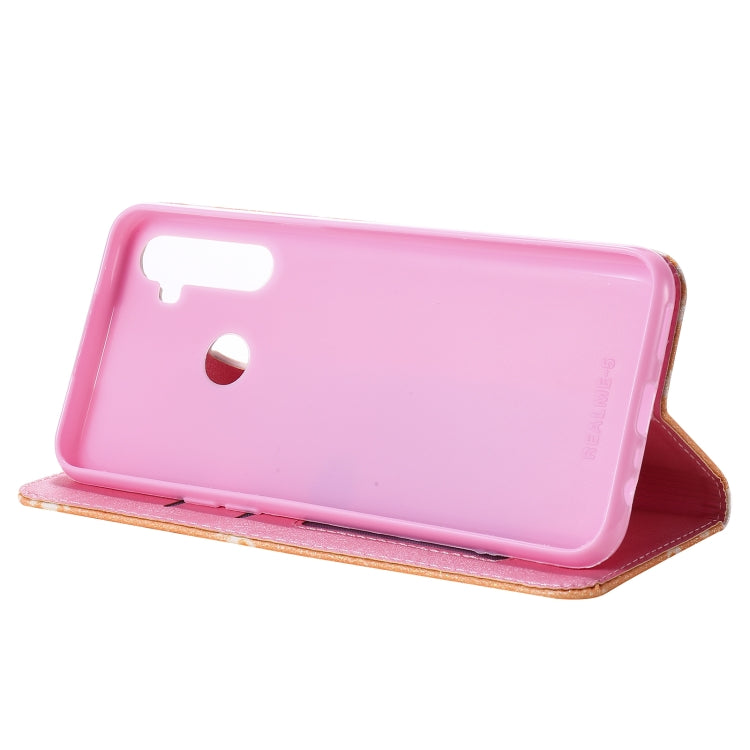 For OPPO Realme 5 & C3 Glittering Daisy Magnetic Horizontal Flip Leather Case with Holder & Card Slots & Photo Frame