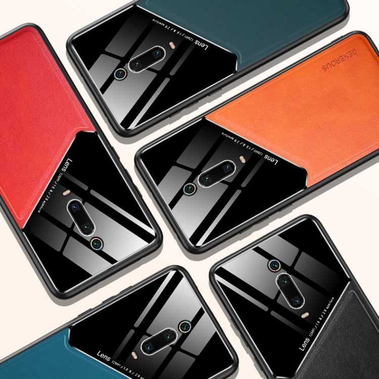 For Xiaomi Redmi K20 All-inclusive Leather + Organic Glass Protective Case with Metal Iron Sheet