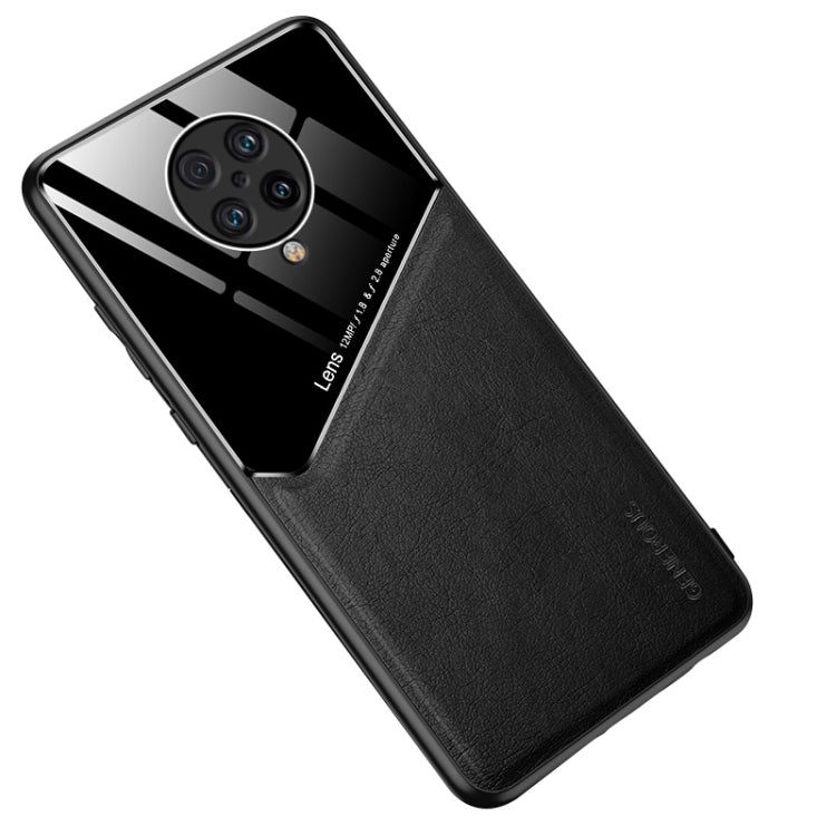 For Xiaomi Redmi K30 Ultra All-inclusive Leather + Organic Glass Protective Case with Metal Iron Sheet