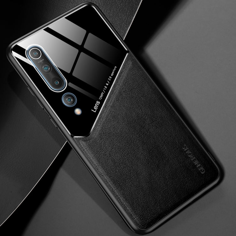 For Xiaomi Mi 10 All-inclusive Leather + Organic Glass Protective Case with Metal Iron Sheet