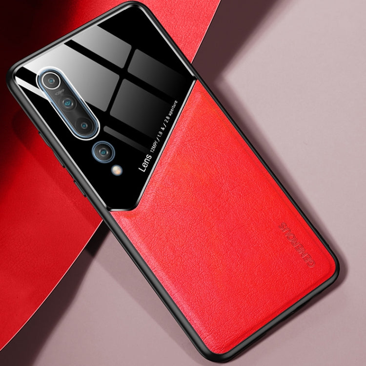 For Xiaomi Mi 10 All-inclusive Leather + Organic Glass Protective Case with Metal Iron Sheet