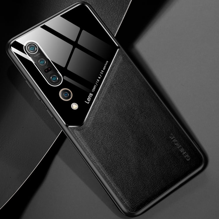 For Xiaomi Mi 10 Pro All-inclusive Leather + Organic Glass Protective Case with Metal Iron Sheet