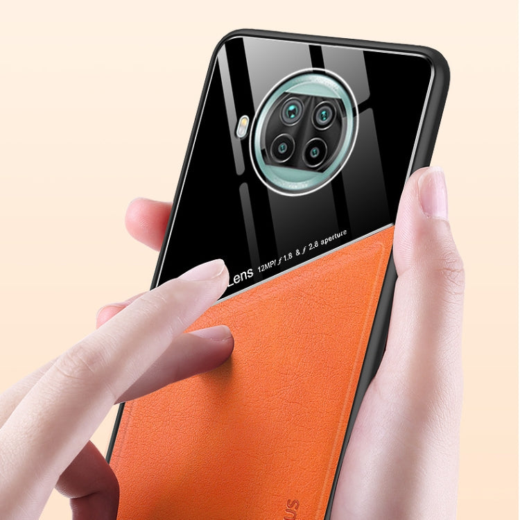For Xiaomi Mi 10T Lite All-inclusive Leather + Organic Glass Protective Case with Metal Iron Sheet
