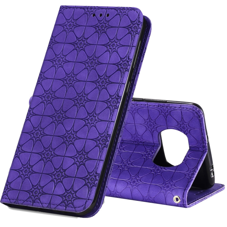 For Xiaomi Poco X3 NFC Lucky Flowers Embossing Pattern Magnetic Horizontal Flip Leather Case with Holder & Card Slots