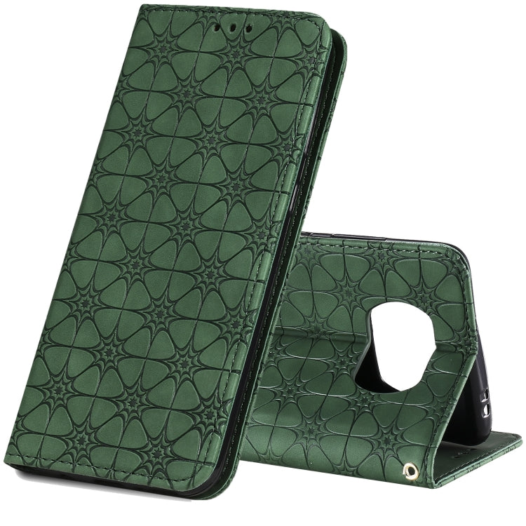 For Xiaomi Poco X3 NFC Lucky Flowers Embossing Pattern Magnetic Horizontal Flip Leather Case with Holder & Card Slots