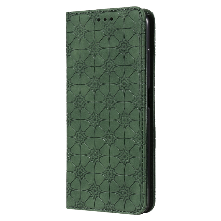 For Xiaomi Poco X3 NFC Lucky Flowers Embossing Pattern Magnetic Horizontal Flip Leather Case with Holder & Card Slots