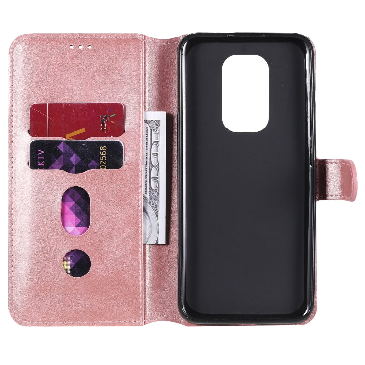 For Motorola Moto G9 Play Classic Calf Texture PU + TPU Horizontal Flip Leather Case, with Holder & Card Slots & Wallet