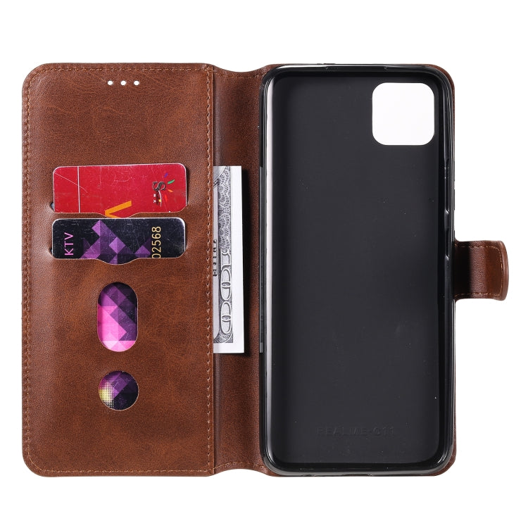 For OPPO Realme C11 Classic Calf Texture PU + TPU Horizontal Flip Leather Case, with Holder & Card Slots & Wallet