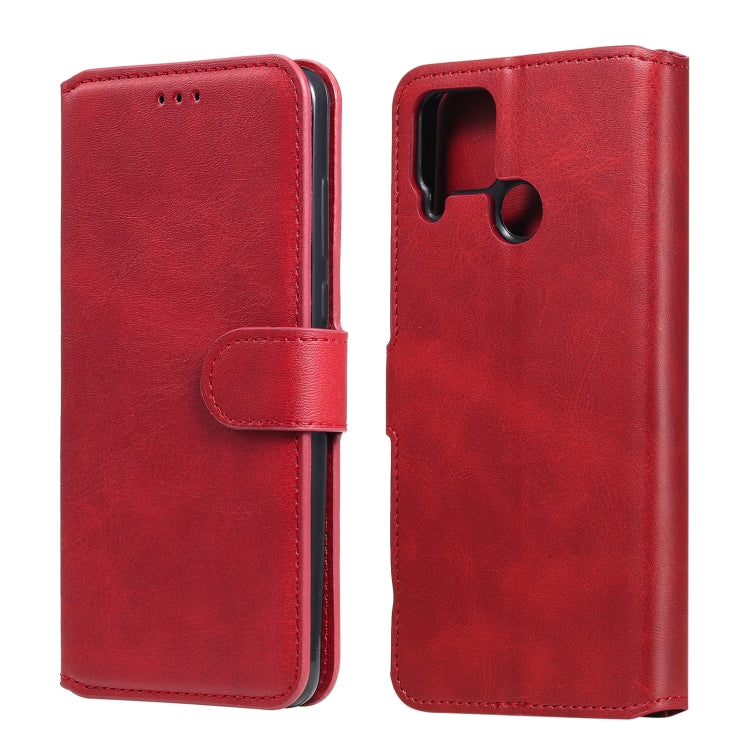 For OPPO Realme C15 / C12 Classic Calf Texture PU + TPU Horizontal Flip Leather Case, with Holder & Card Slots & Wallet