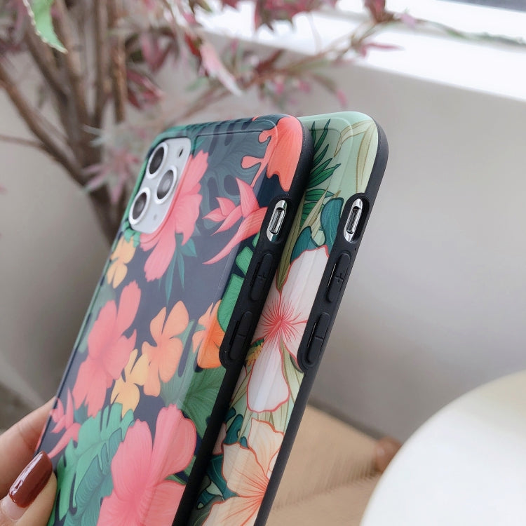 For iPhone 12 mini IMD Retro Flowers Pattern Shockproof TPU Protective Case