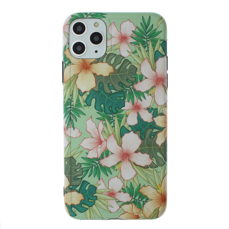 For iPhone 11 IMD Retro Flowers Pattern Shockproof TPU Protective Case