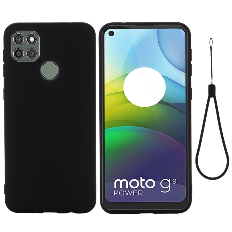 For Motorola Moto G9 Power Pure Color Liquid Silicone Shockproof Full Coverage Case