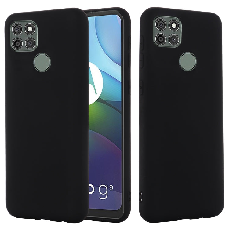 For Motorola Moto G9 Power Pure Color Liquid Silicone Shockproof Full Coverage Case