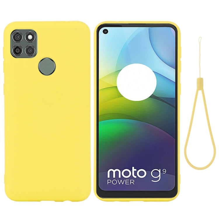 For Motorola Moto G9 Power Pure Color Liquid Silicone Shockproof Full Coverage Case