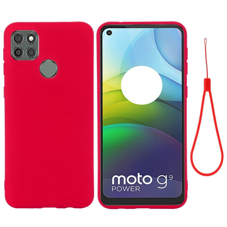 For Motorola Moto G9 Power Pure Color Liquid Silicone Shockproof Full Coverage Case