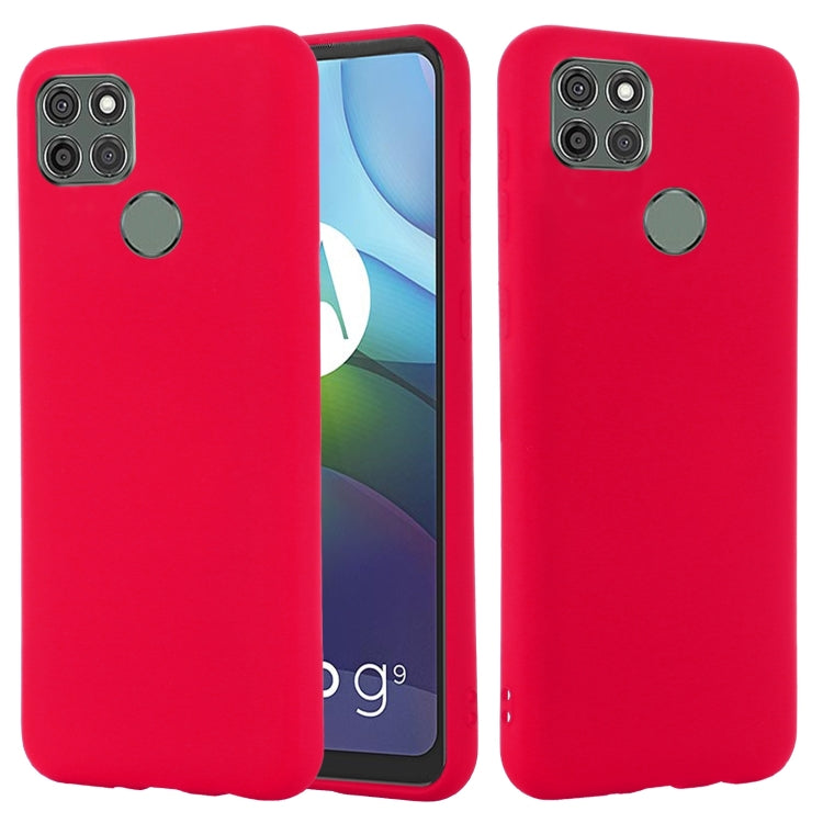For Motorola Moto G9 Power Pure Color Liquid Silicone Shockproof Full Coverage Case