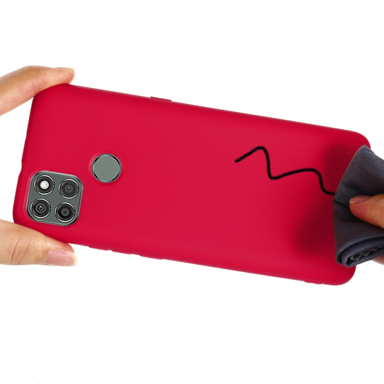 For Motorola Moto G9 Power Pure Color Liquid Silicone Shockproof Full Coverage Case