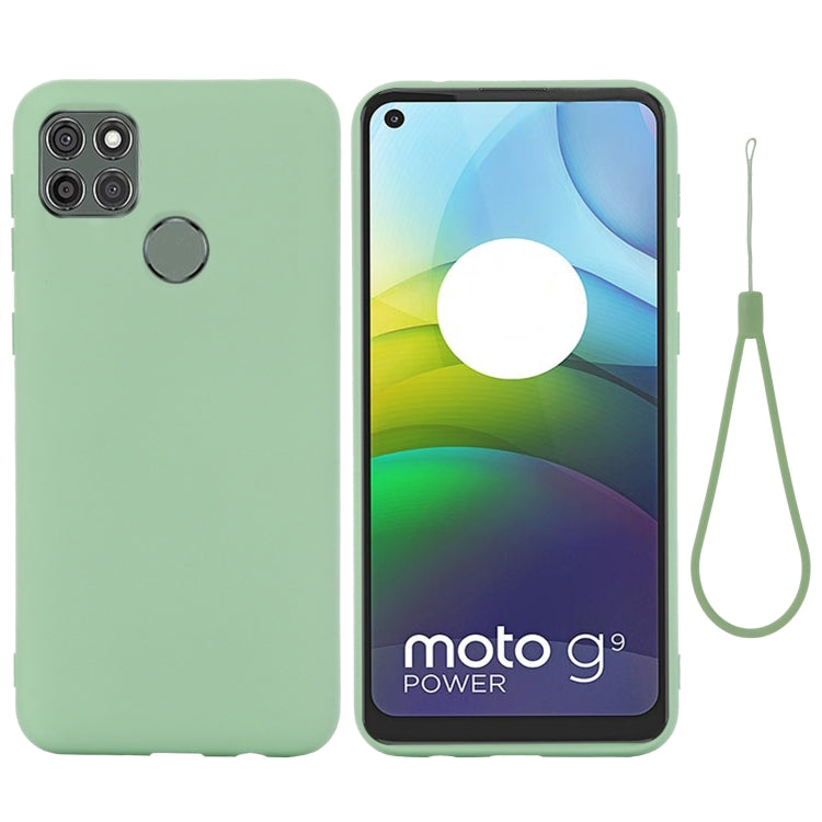 For Motorola Moto G9 Power Pure Color Liquid Silicone Shockproof Full Coverage Case